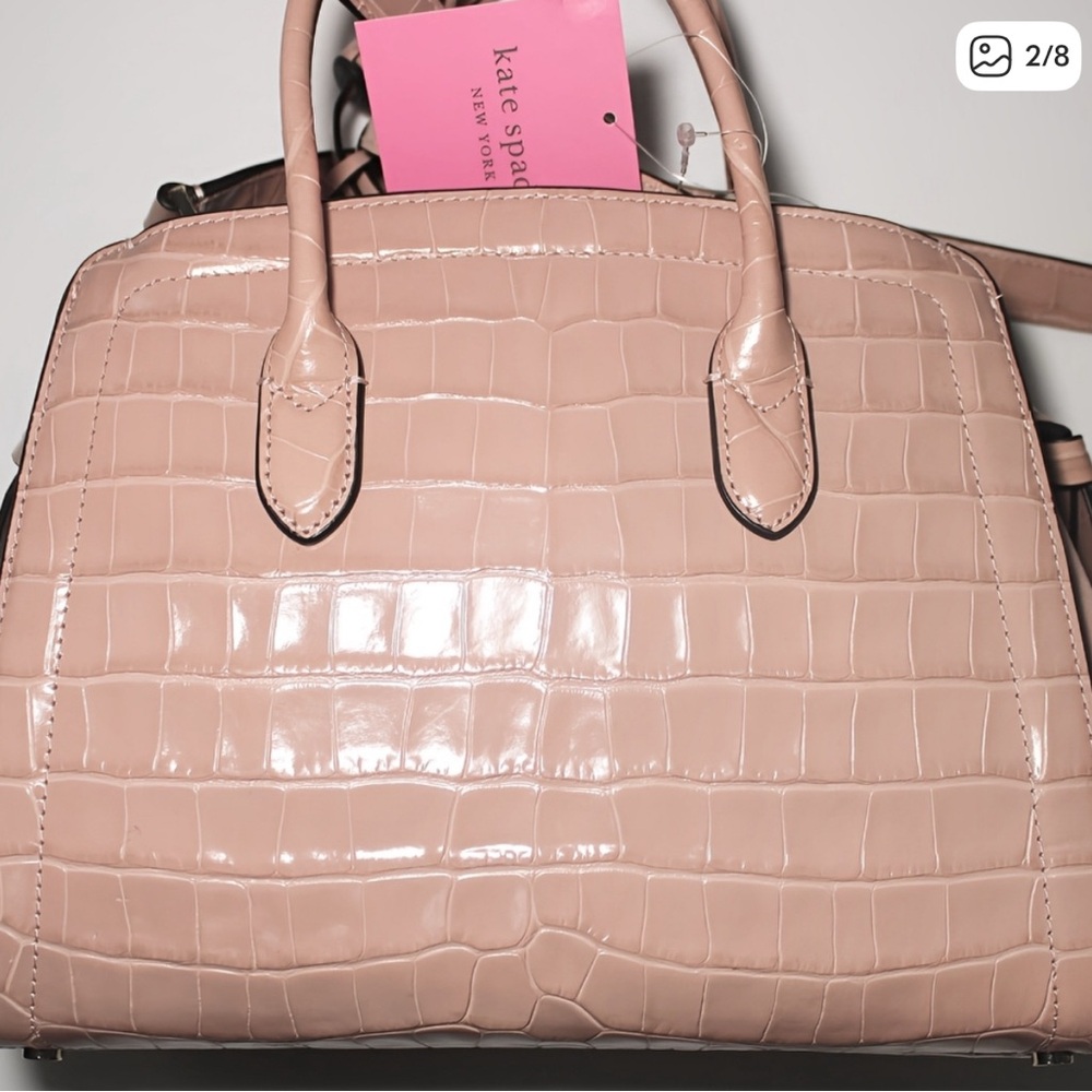 Kate Spade Blush Croc-Embossed Tote